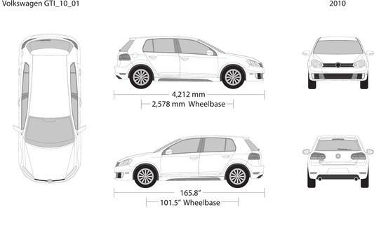 2010 Volkswagen GTI Vector Wrap Template - GravBase