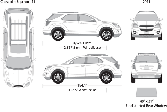 2011 Chevy Equinox V11 Vehicle Wrap Template