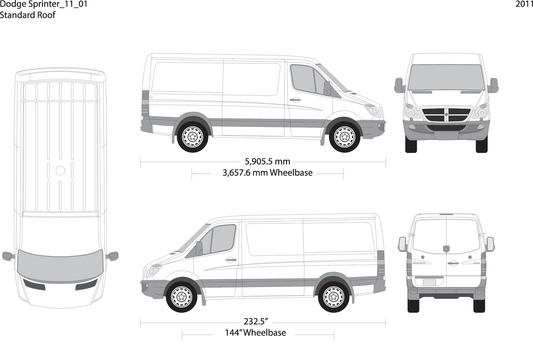 2011 Dodge Sprinter V01 Vehicle Wrap Template