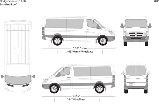 2011 Dodge Sprinter vector wrap template V02, Design-Ready PDF - GravBase