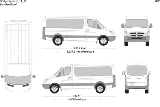 2011 Dodge Sprinter V02 Vehicle Wrap Template