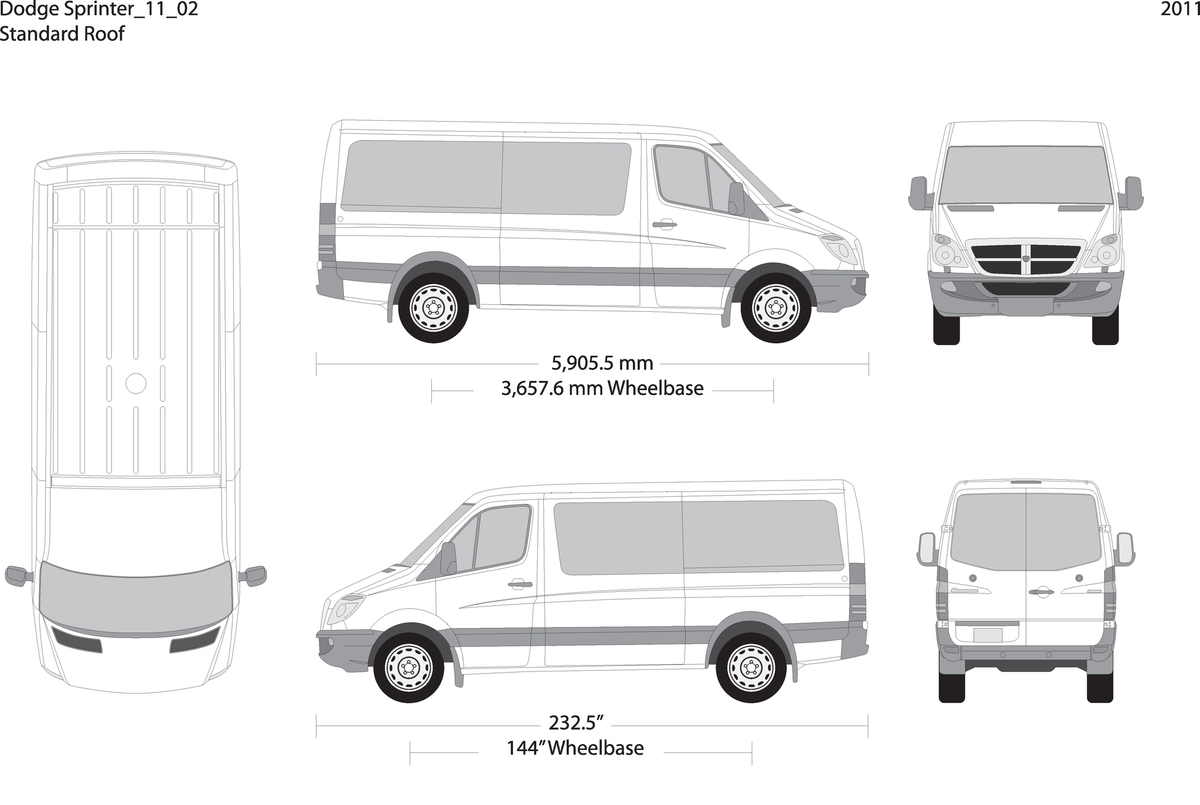 2011 Dodge Sprinter V02 Vehicle Wrap Template