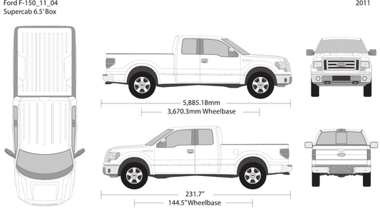 2011 Ford F-150 Vector Wrap Template - GravBase