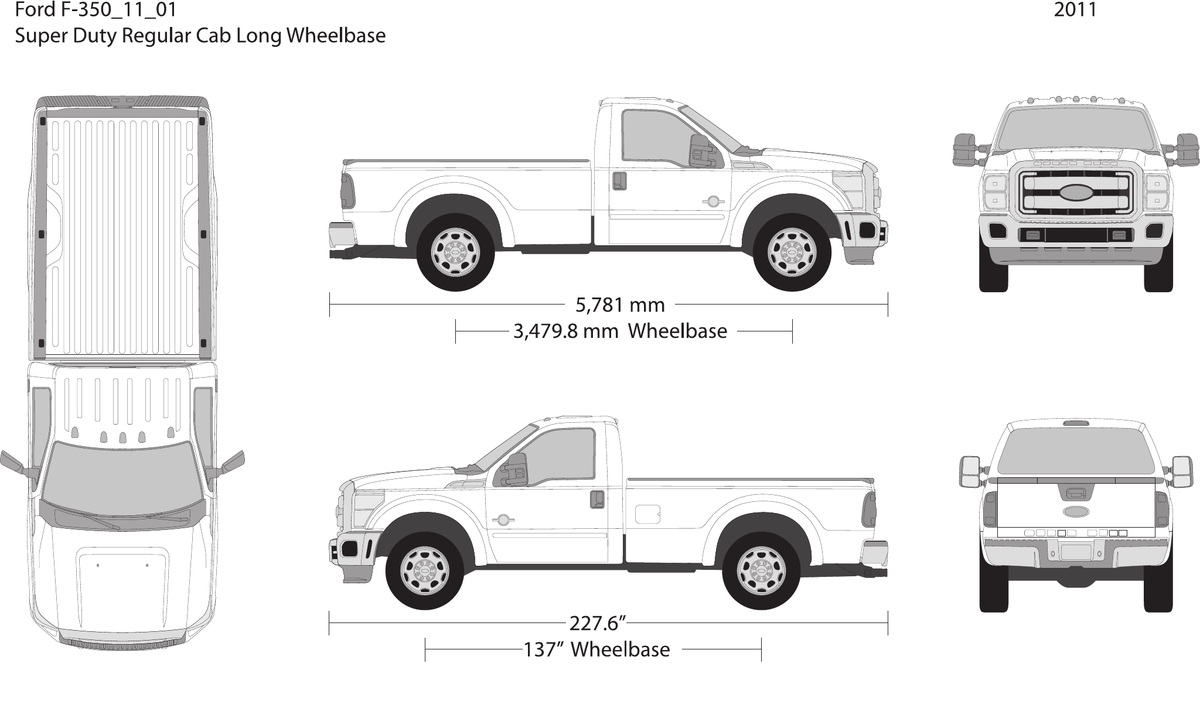 2011 Ford F-350 vector wrap template V01, Design-Ready PDF - GravBase