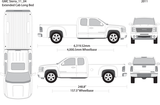 2011 Gmc Sierra 1500 V04 Vehicle Wrap Template