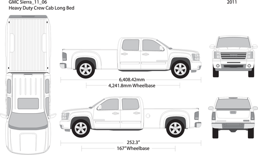 2011 Gmc Sierra 2500 3500 Hd V06 Vehicle Wrap Template
