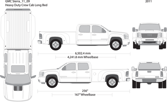 2011 Gmc Sierra 2500 3500 Hd V09 Vehicle Wrap Template
