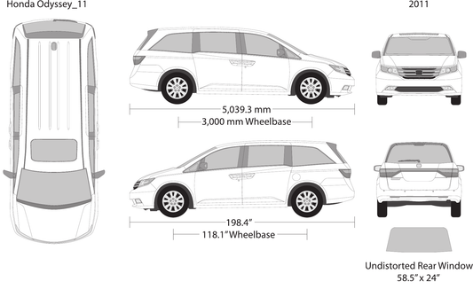 2011 Honda Odyssey vector wrap template, Design-Ready PDF - GravBase