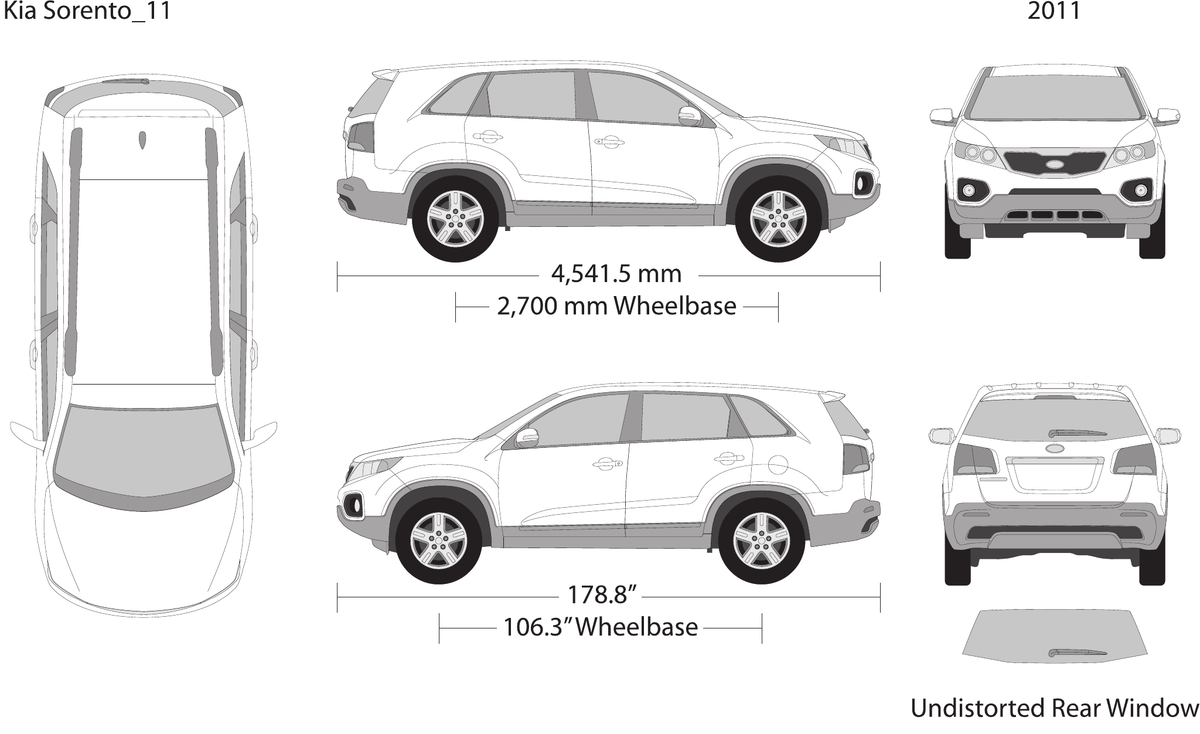 2011 Kia Sorento vector wrap template, Design-Ready PDF - GravBase