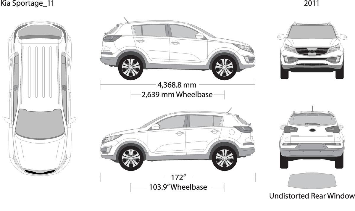 2011 Kia Sportage V11 Vehicle Wrap Template