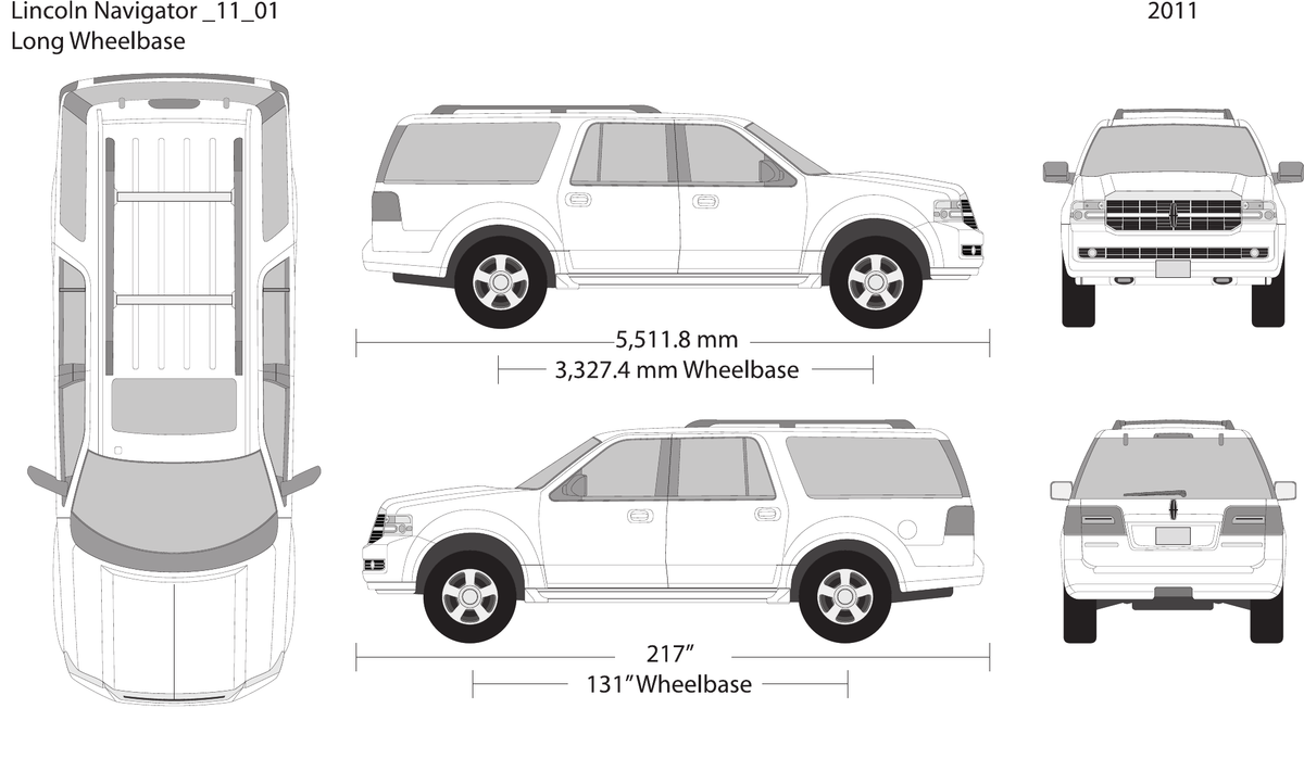 2011 Lincoln Navigator vector wrap template, Design-Ready PDF - GravBase