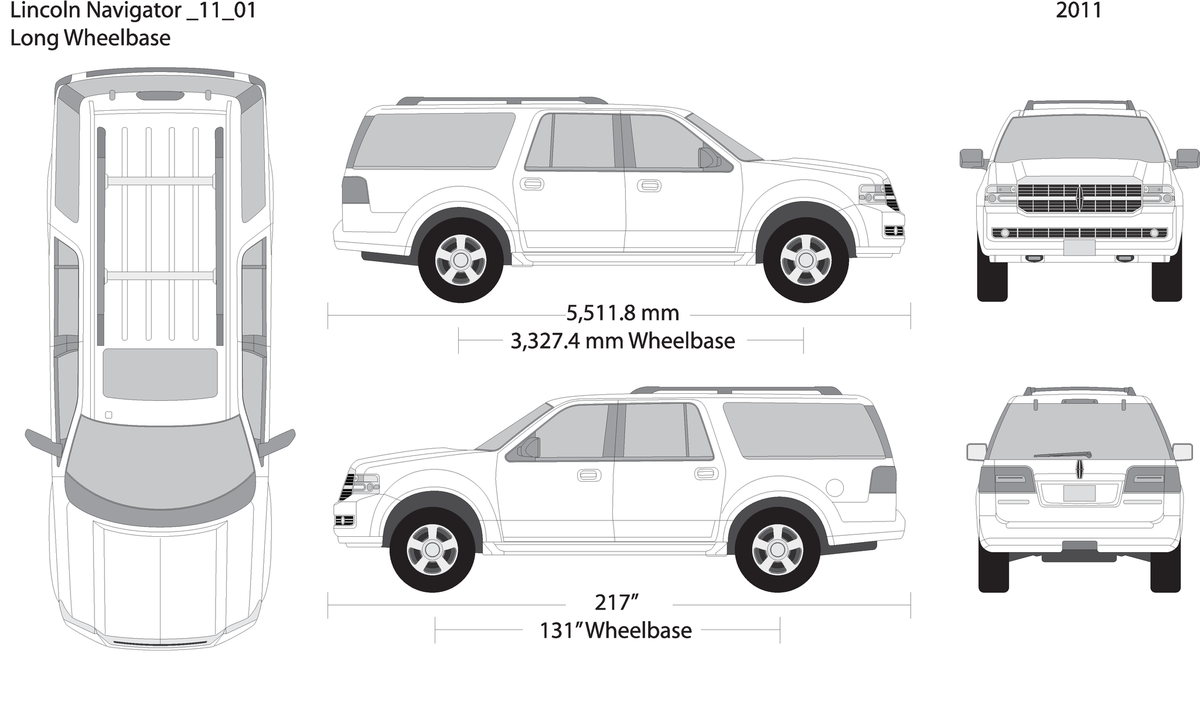 2011 Lincoln Navigator V01 Vehicle Wrap Template