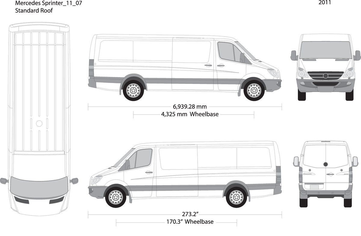 2011 Mercedes Sprinter V07 Vehicle Wrap Template