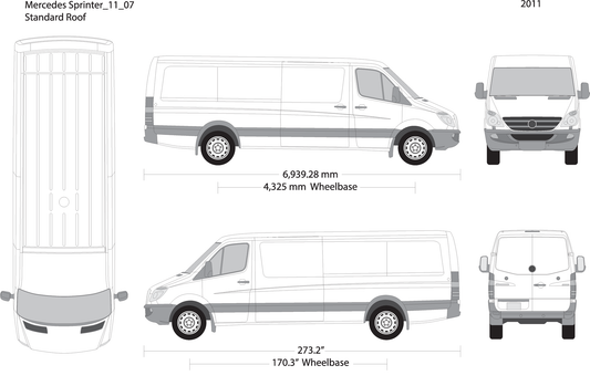 2011 Mercedes Sprinter V07 Vehicle Wrap Template