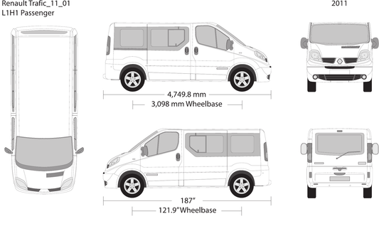 2011 Renault Trafic vector wrap template V01, Design-Ready PDF - GravBase