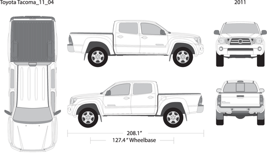 2011 Toyota Tacoma V04 Vehicle Wrap Template