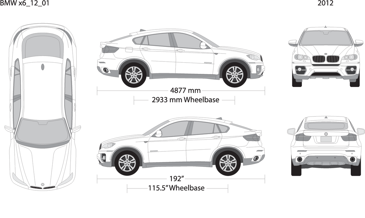2012 Bmw X6 V12 Vehicle Wrap Template