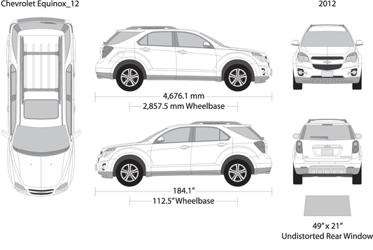 2012 Chevy Equinox V12 Vehicle Wrap Template