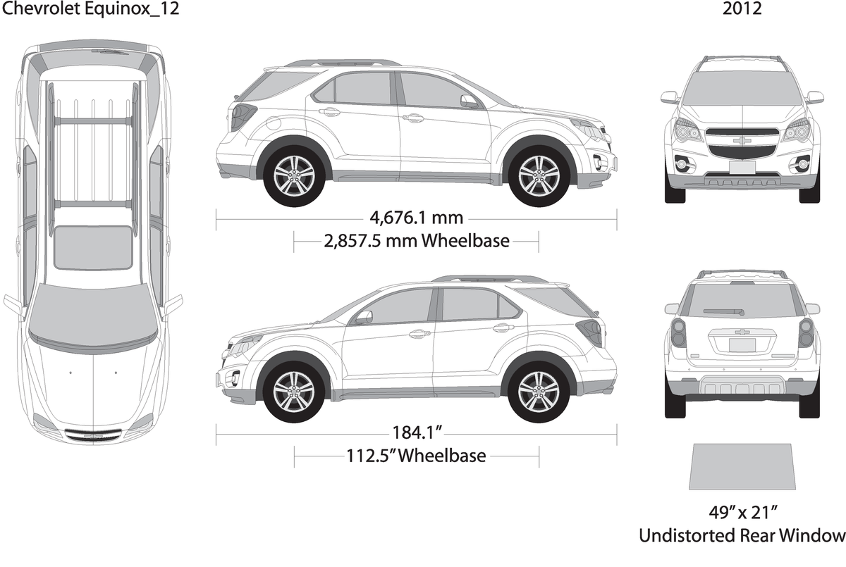 2012 Chevy Equinox V12 Vehicle Wrap Template
