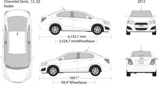 2012 Chevy Sonic Vector Wrap Template - GravBase