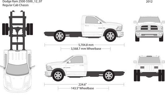 2012 Dodge Ram 2500_3500 Vector Wrap Template - GravBase