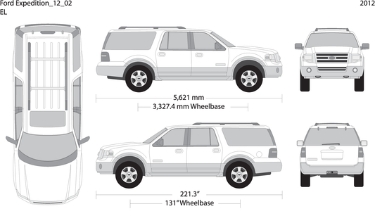 2012 Ford Expedition V02 Vehicle Wrap Template