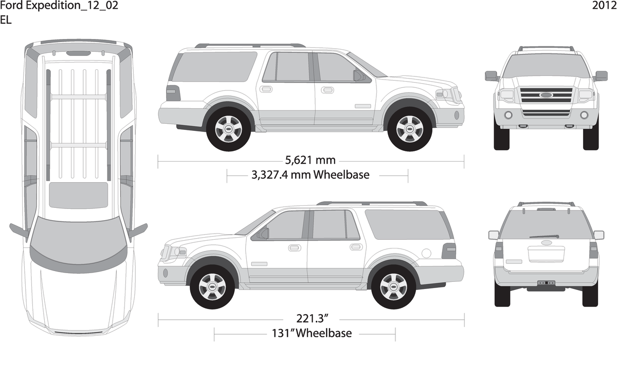 2012 Ford Expedition V02 Vehicle Wrap Template