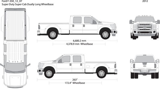 2012 Ford F 350 V07 Vehicle Wrap Template