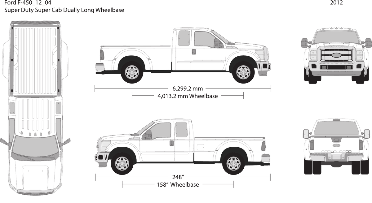 2012 Ford F-450 vector wrap template V04, Design-Ready PDF - GravBase