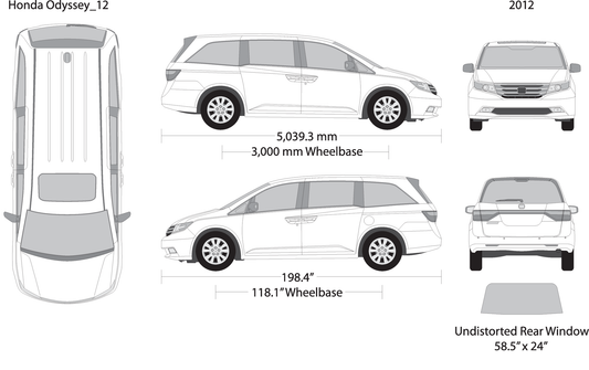 2012 Honda Odyssey V12 Vehicle Wrap Template