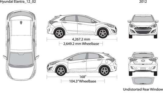 2012 Hyundai Elantra V02 Vehicle Wrap Template