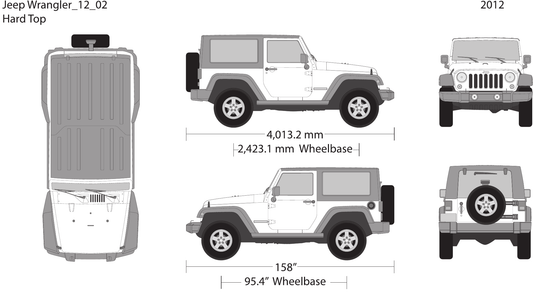 2012 Jeep Wrangler vector wrap template V02, Design-Ready PDF - GravBase