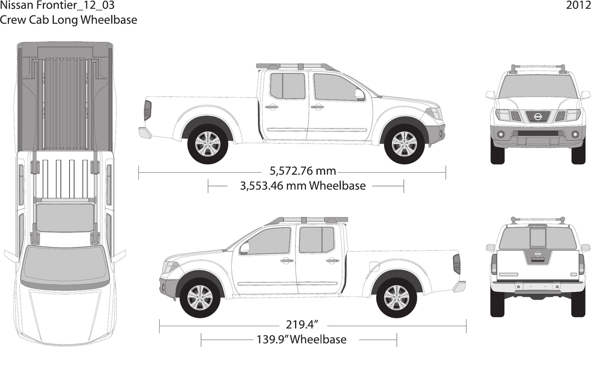 2012 Nissan Frontier vector wrap template V03, Design-Ready PDF - GravBase