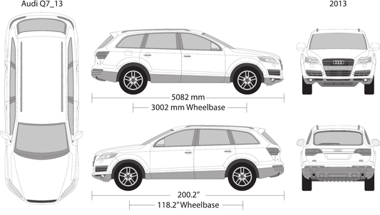 2013 Audi Q7 vector wrap template, Design-Ready PDF - GravBase