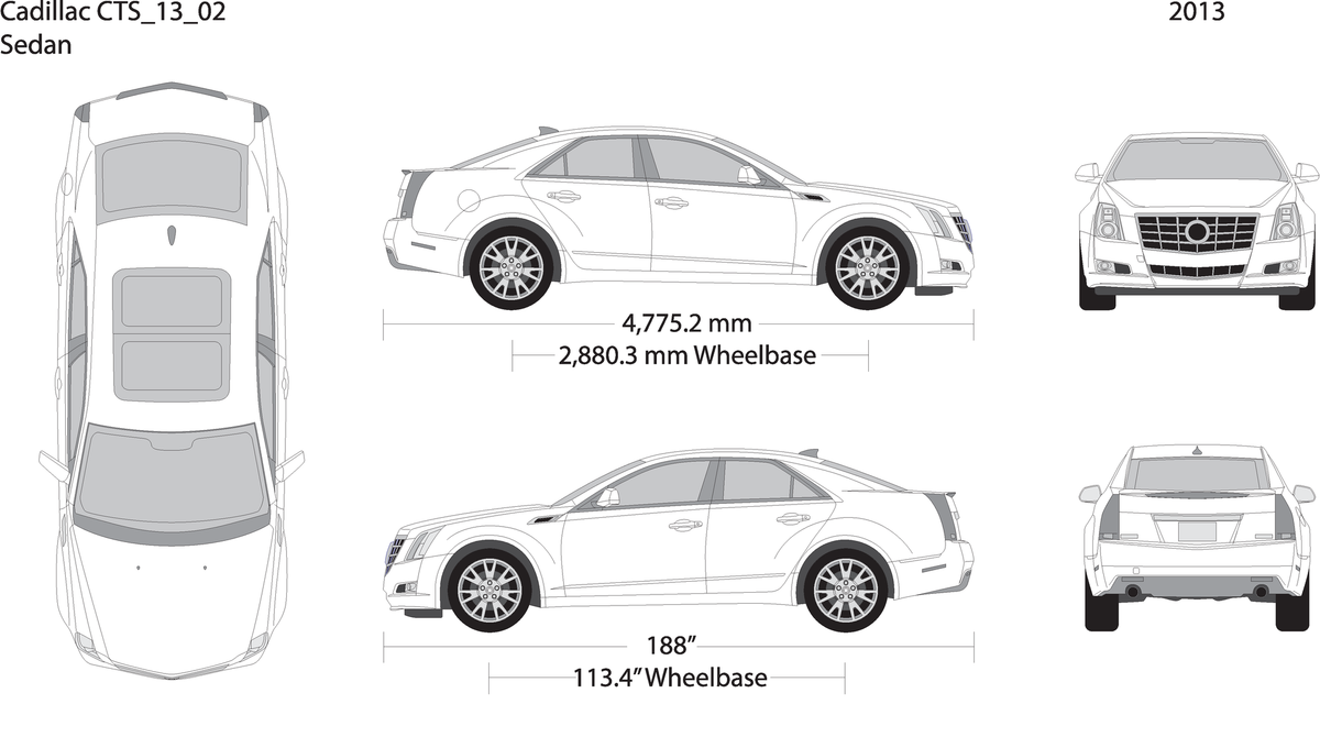 2013 Cadillac Cts V02 Vehicle Wrap Template