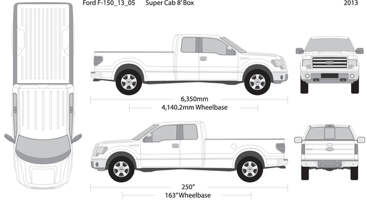 2013 Ford F 150 V05 Vehicle Wrap Template