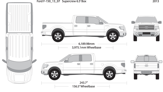 2013 Ford F 150 V07 Vehicle Wrap Template