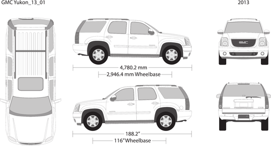 2013 GMC Yukon vector wrap template V01, Design-Ready PDF - GravBase