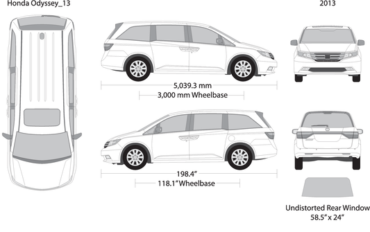 2013 Honda Odyssey V13 Vehicle Wrap Template