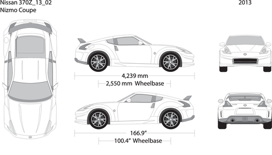 2013 Nissan 370Z V02 Vehicle Wrap Template