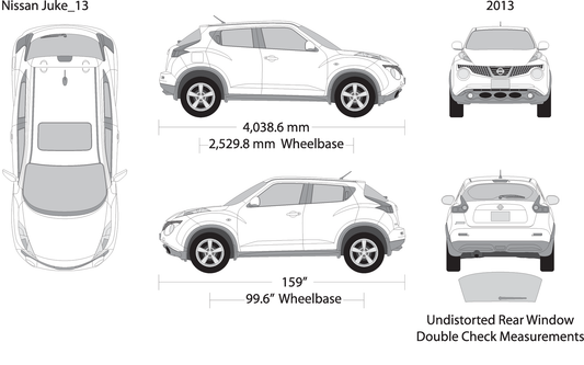 2013 Nissan Juke V13 Vehicle Wrap Template