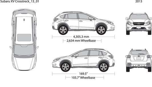 2013 Subaru Xv Crosstrek V01 Vehicle Wrap Template