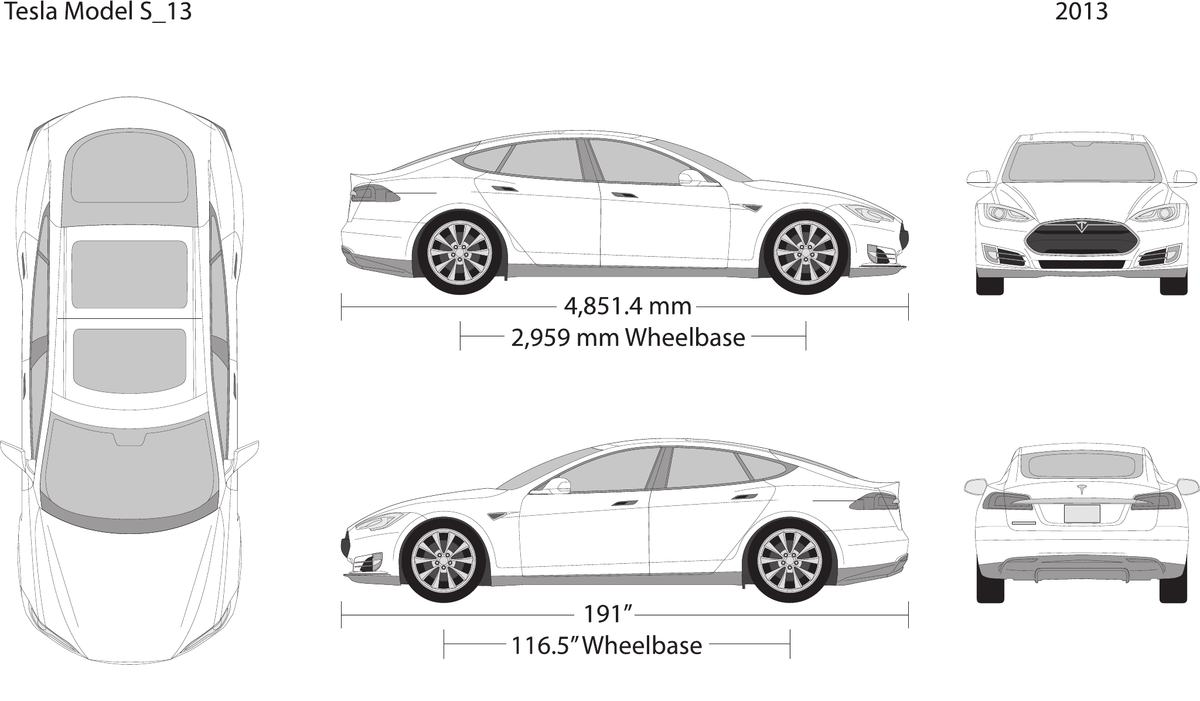 2013 Tesla Model S vector wrap template, Design-Ready PDF - GravBase