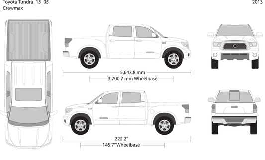 2013 Toyota Tundra Vector Wrap Template - GravBase
