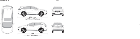 2014 Acura Rdx V14 Vehicle Wrap Template