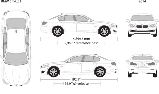 2014 BMW 5 vector wrap template, Design-Ready PDF - GravBase