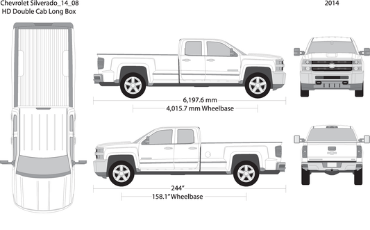 2014 Chevy Silverado 2500 3500 Hd V08 Vehicle Wrap Template