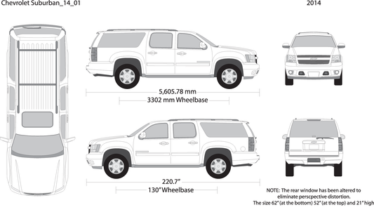 2014 Chevy Suburban V01 Vehicle Wrap Template