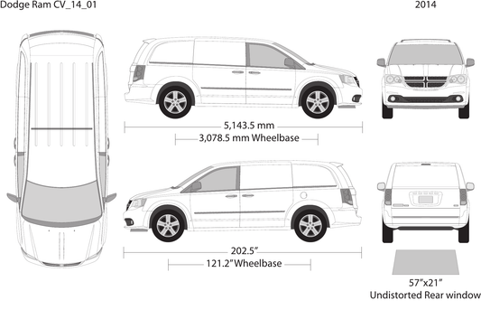 2014 Dodge Ram CV vector wrap template, Design-Ready PDF - GravBase