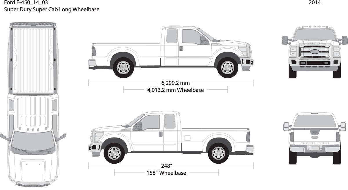 2014 Ford F 450 V03 Vehicle Wrap Template